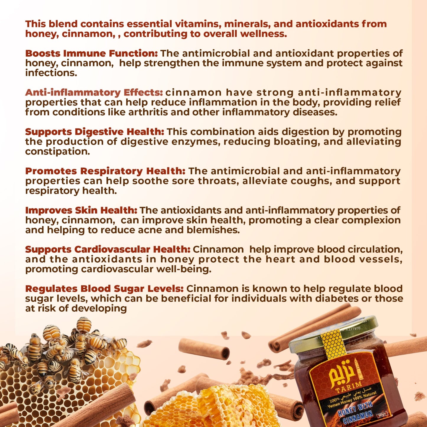 Tarim Yemen Honey & Cinnamon عسل تريم اليمني بالقرفة